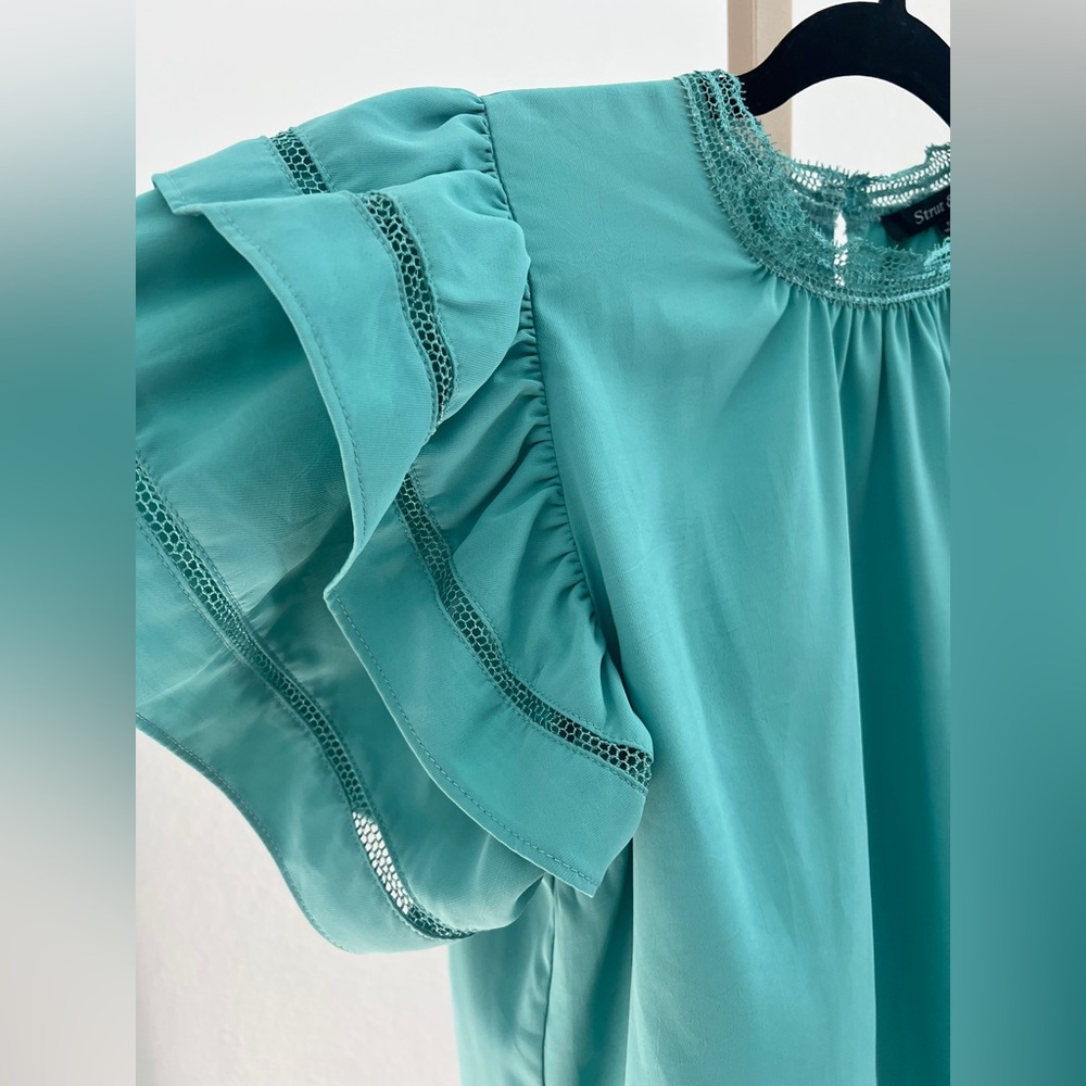 Strut & Bolt Ruffle Sleeve Top - Picture 3 of 7
